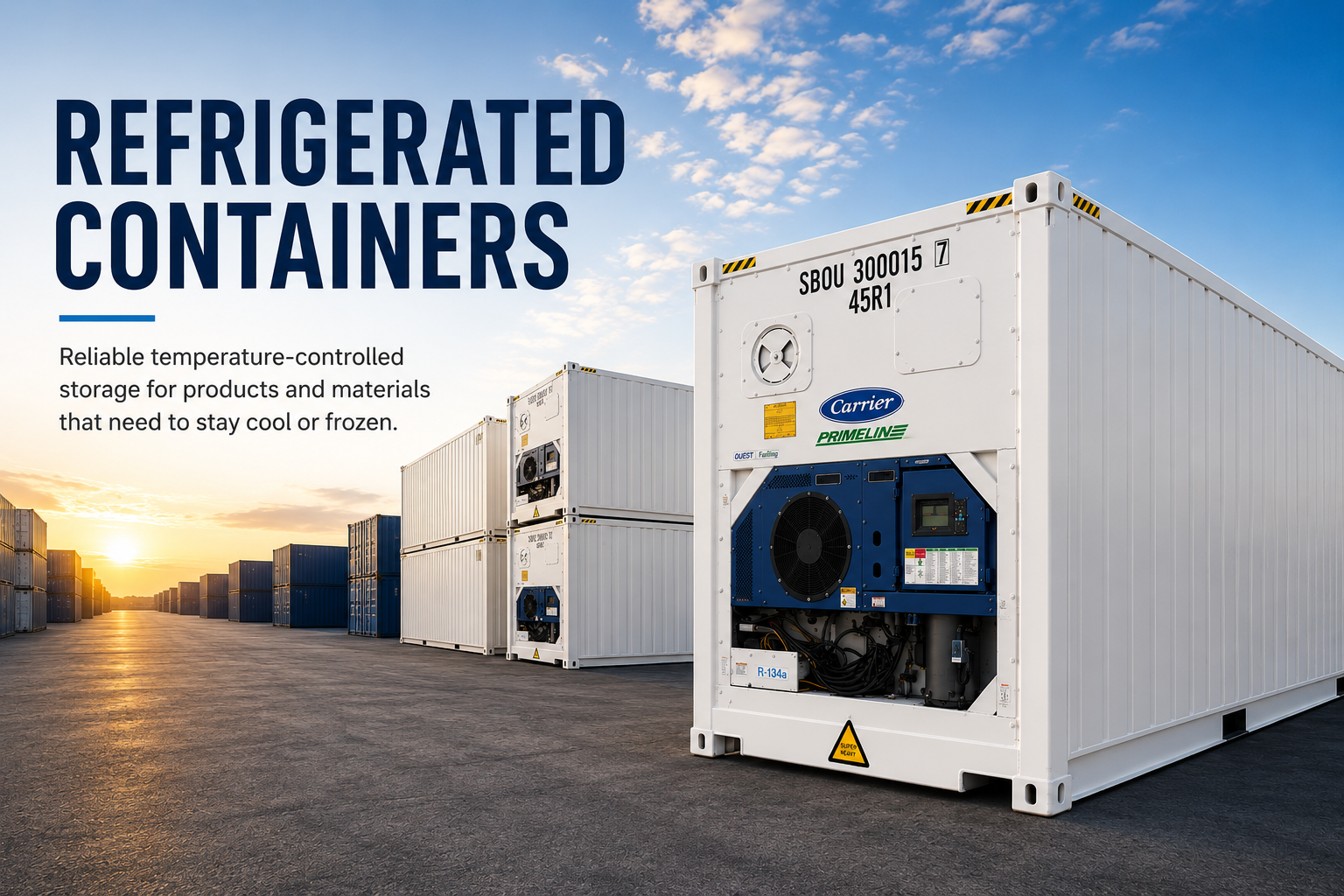 Refrigerated containers for temperature-controlled storage