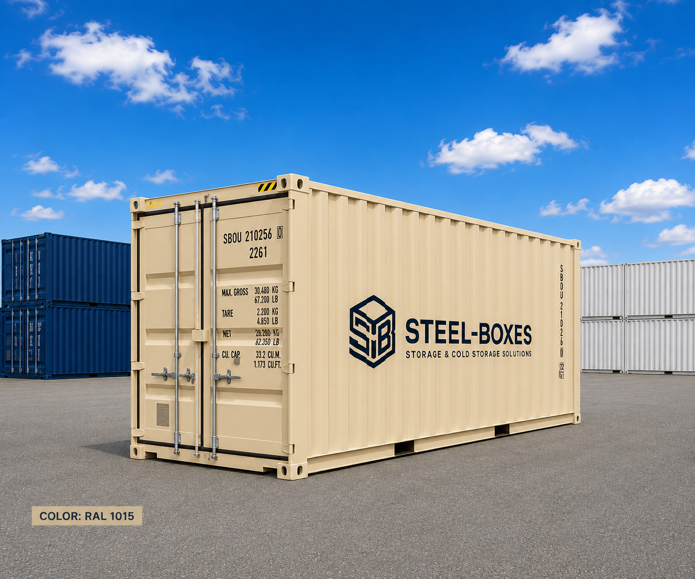 20-foot storage container available for rent
