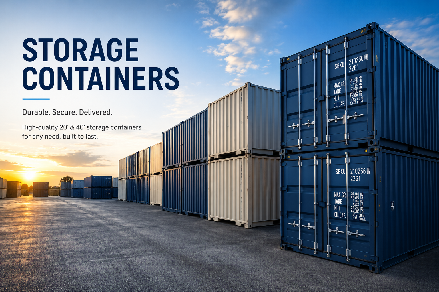 Storage containers available for rent and sale